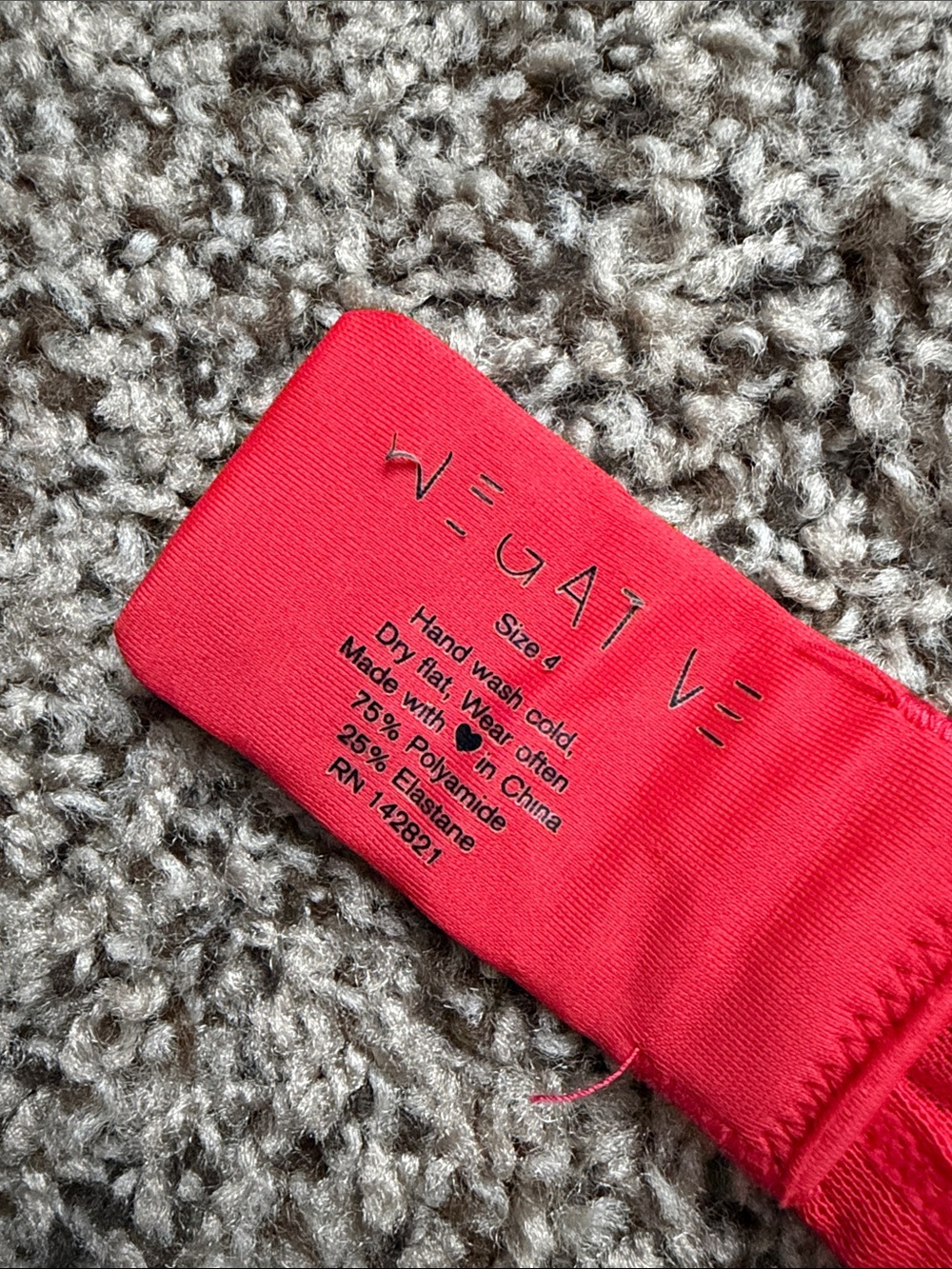 Negative Underwear Wireless Bralette in Red - Picture 2 of 2